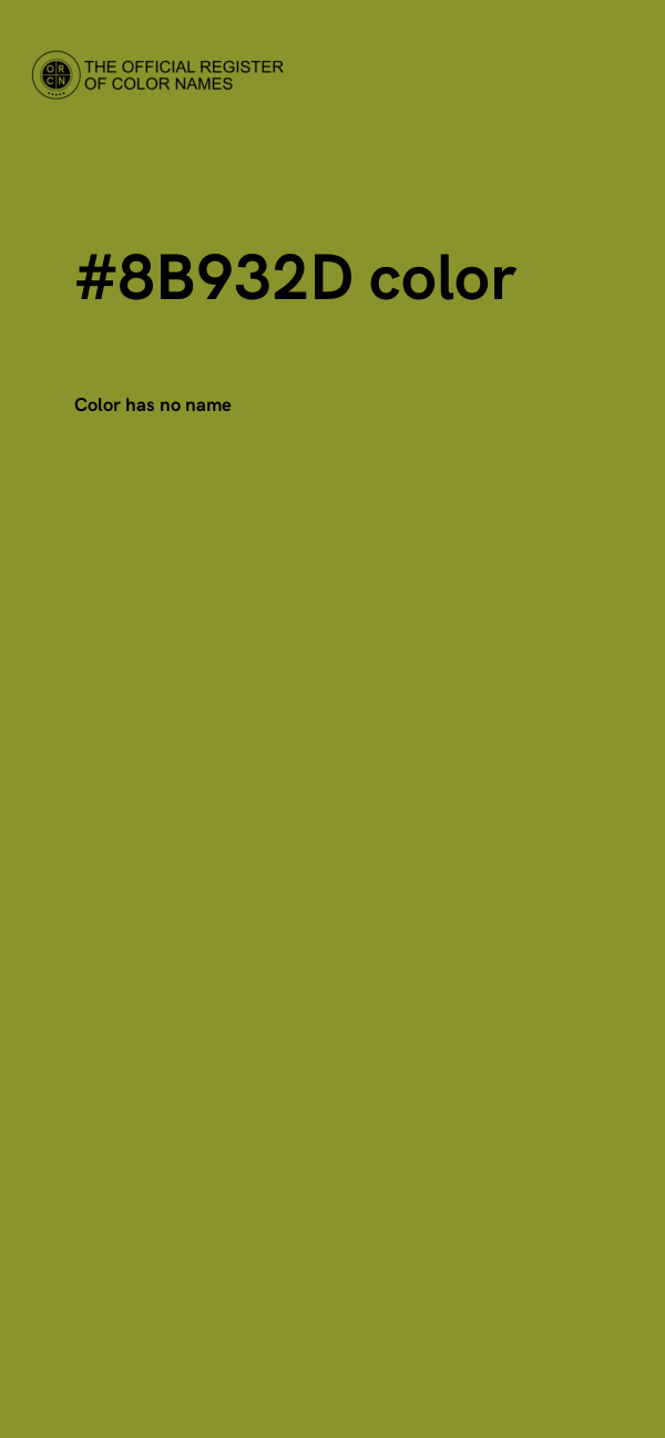 #8B932D color image