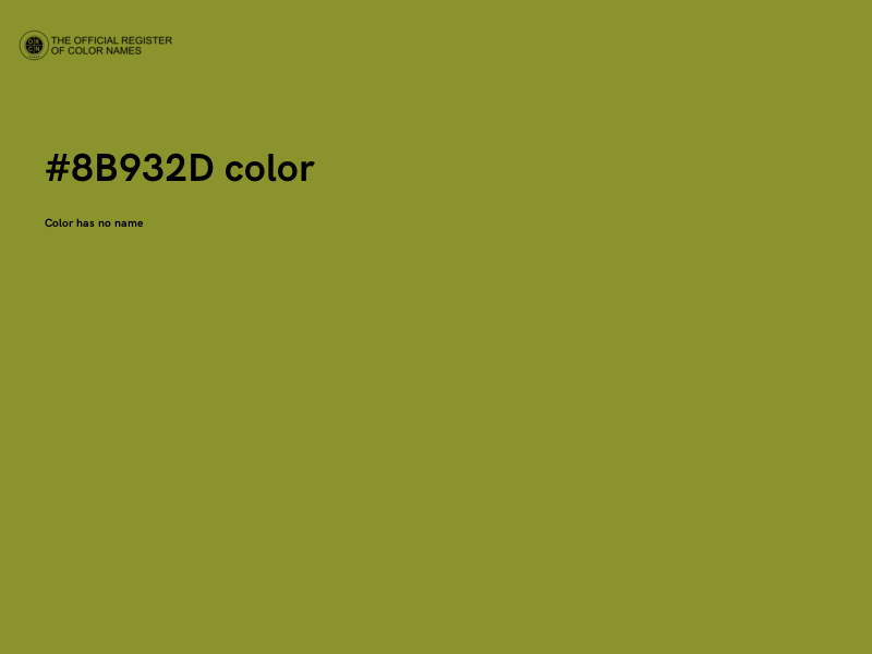 #8B932D color image
