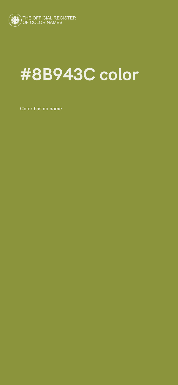 #8B943C color image