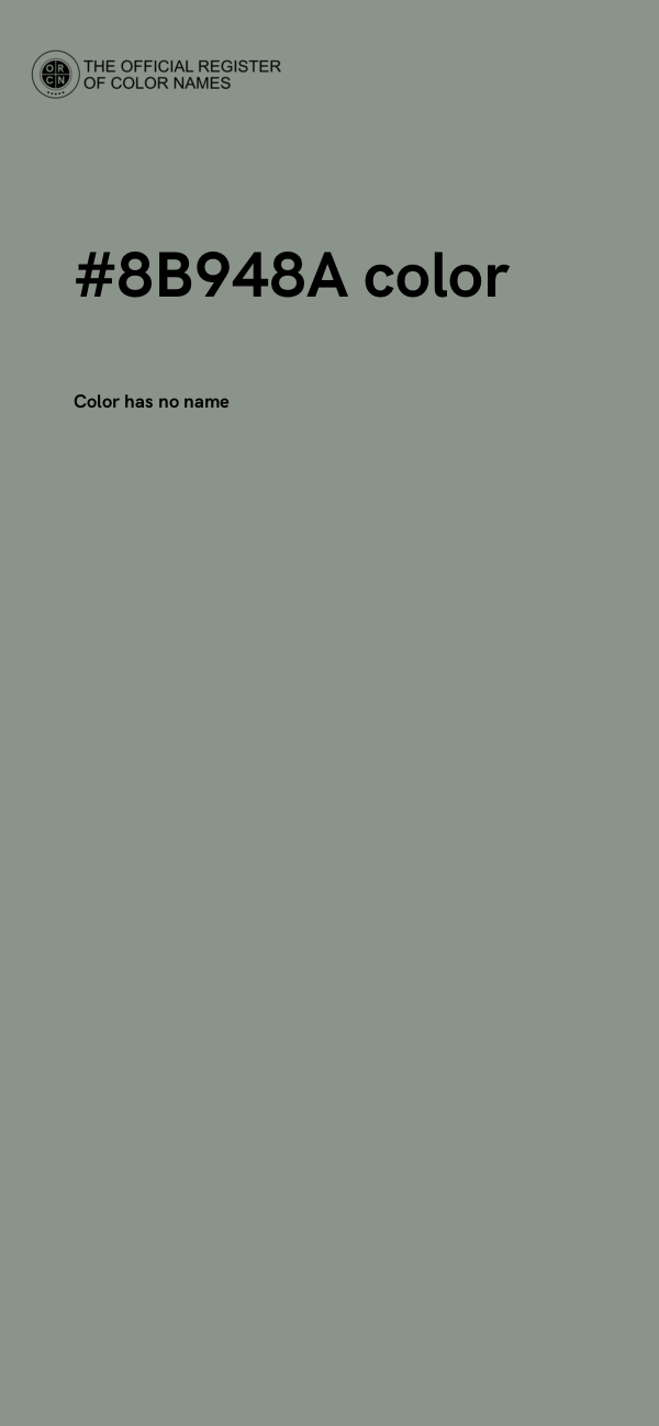 #8B948A color image