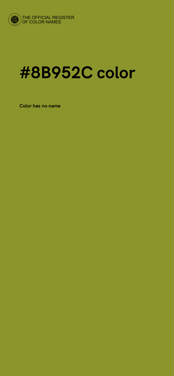 #8B952C color image