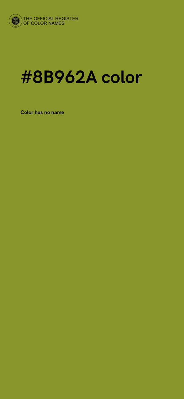 #8B962A color image