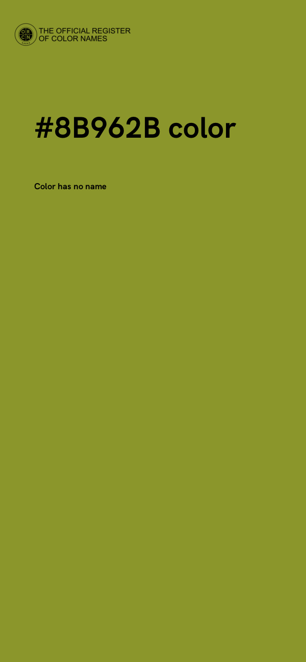 #8B962B color image