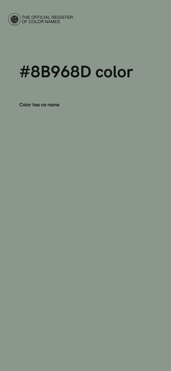 #8B968D color image