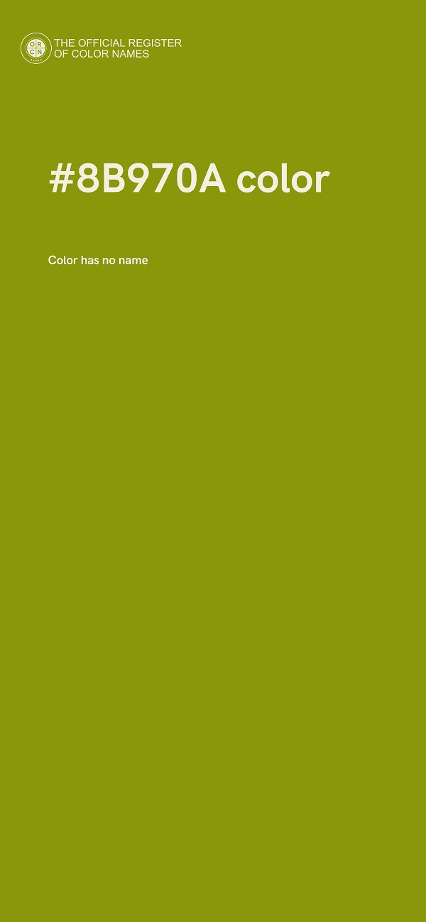 #8B970A color image