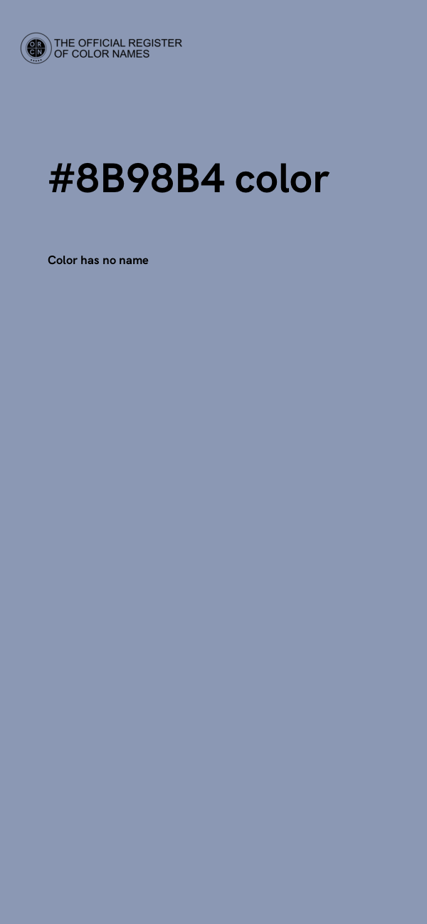 #8B98B4 color image