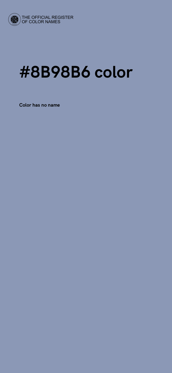 #8B98B6 color image