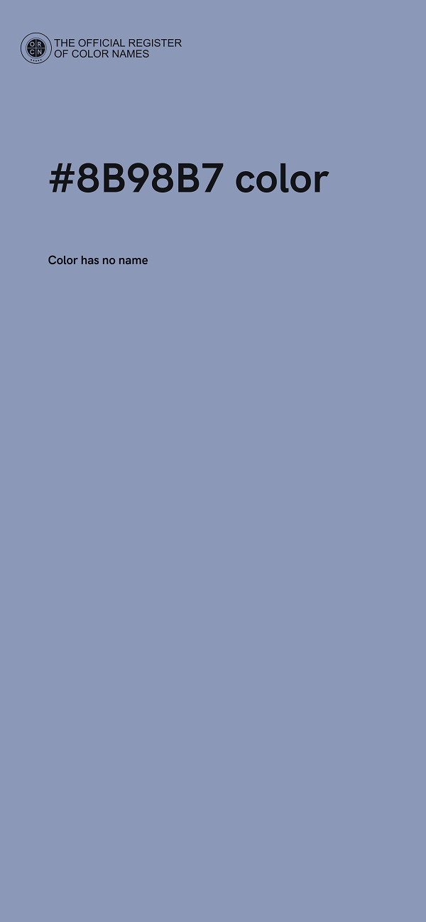 #8B98B7 color image