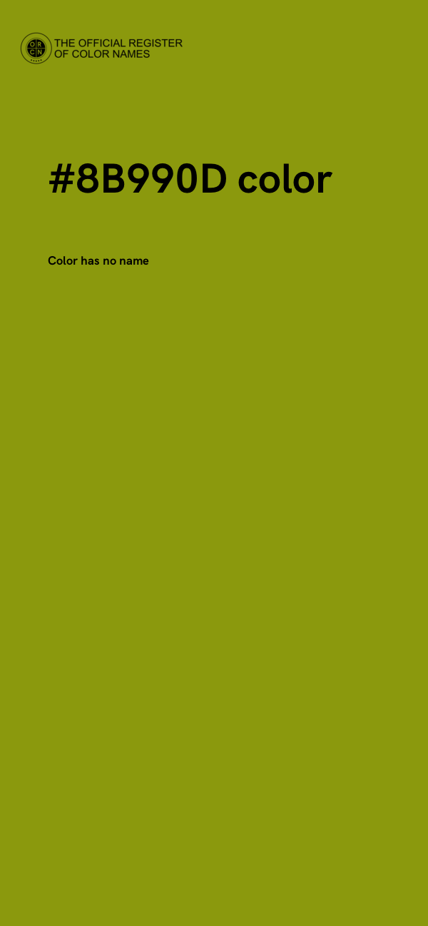 #8B990D color image