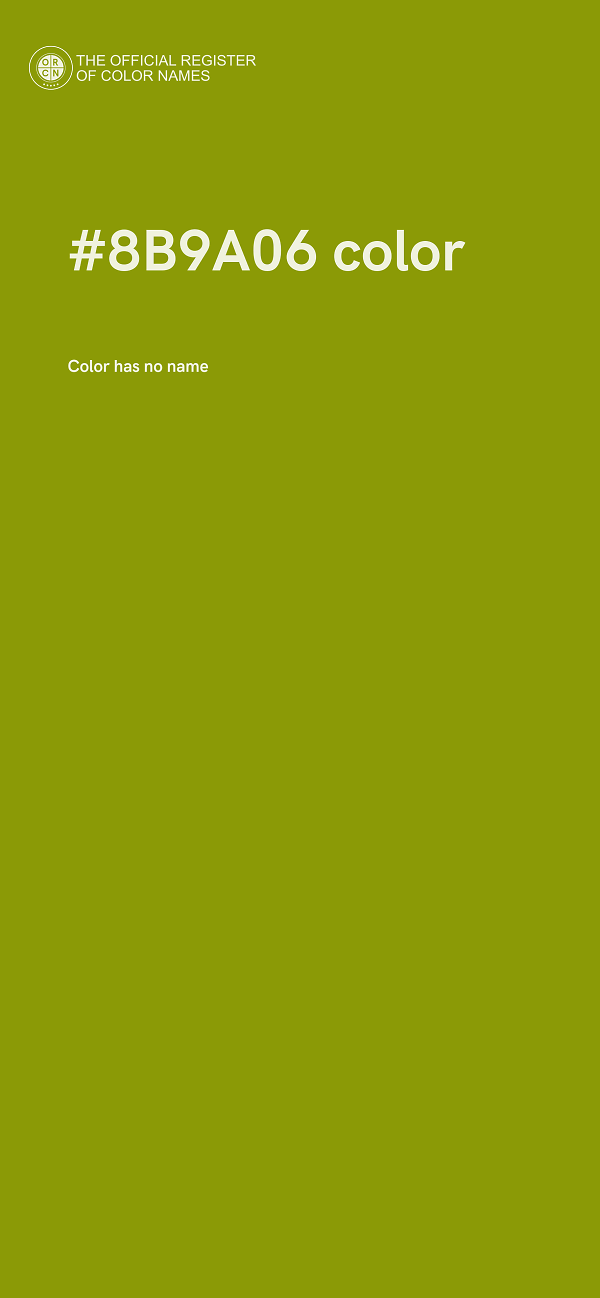 #8B9A06 color image