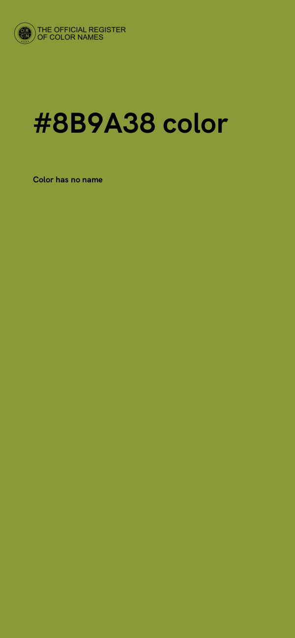 #8B9A38 color image