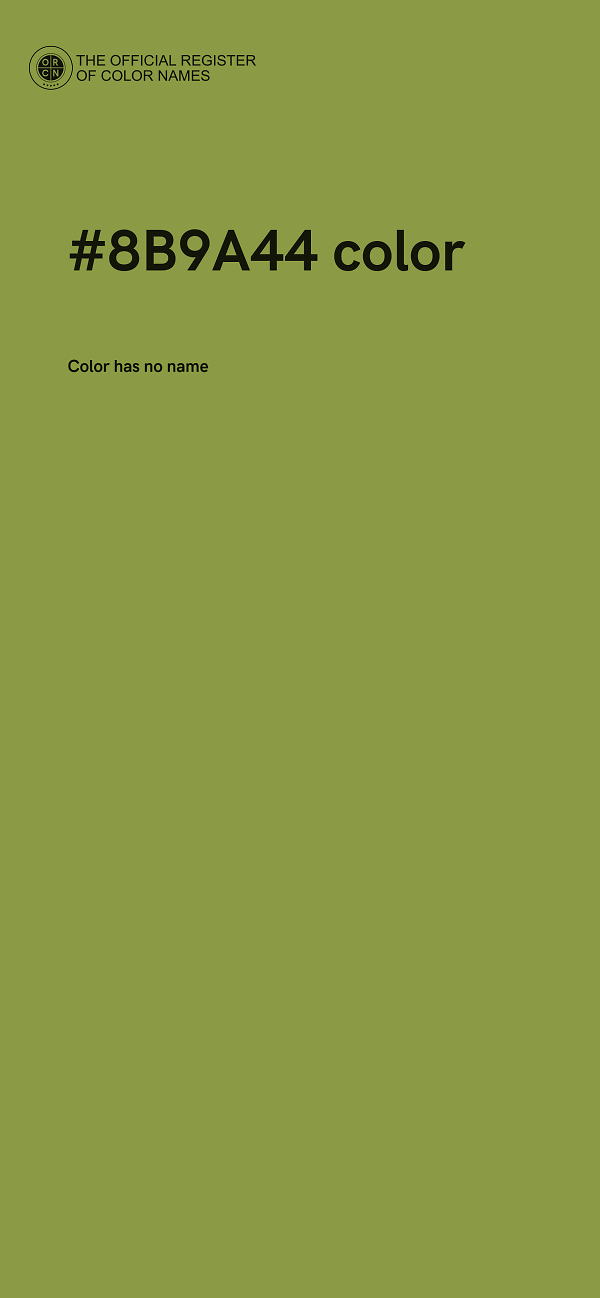 #8B9A44 color image