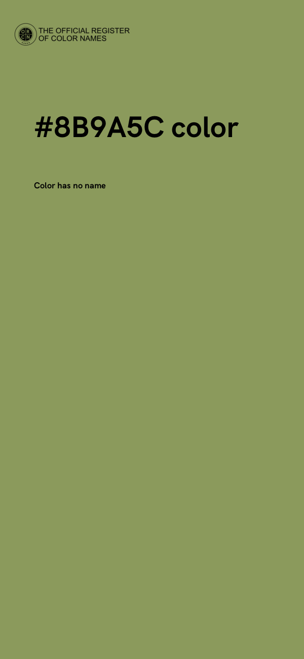 #8B9A5C color image