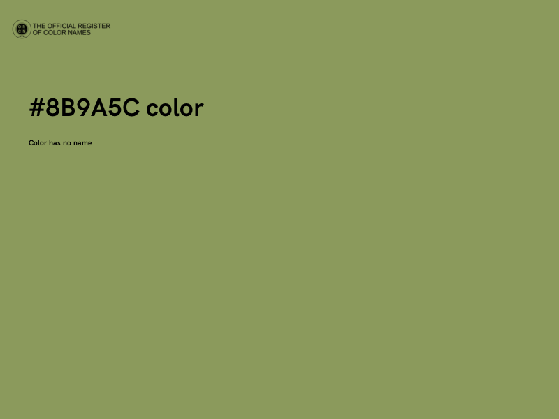#8B9A5C color image