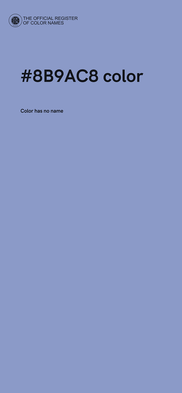 #8B9AC8 color image