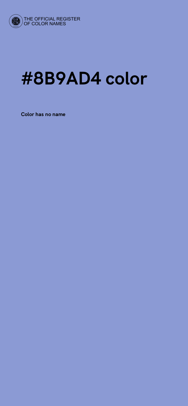 #8B9AD4 color image