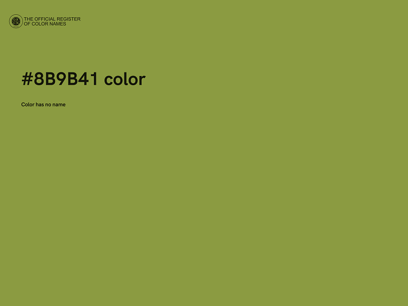 #8B9B41 color image