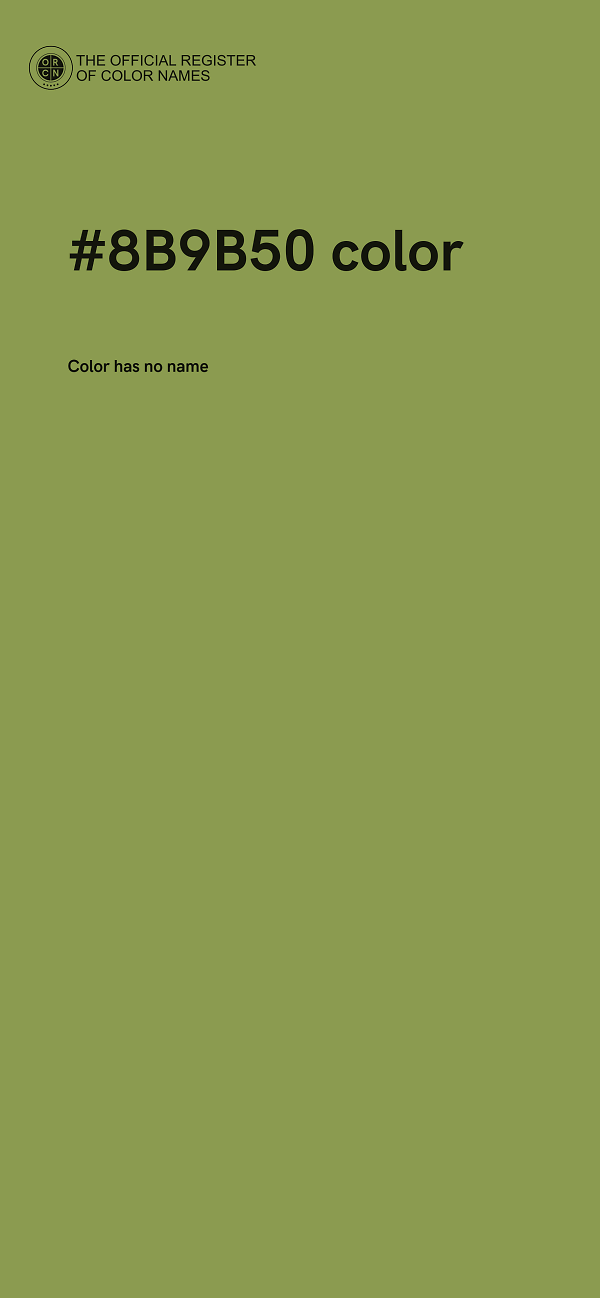 #8B9B50 color image