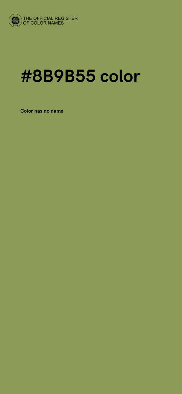 #8B9B55 color image