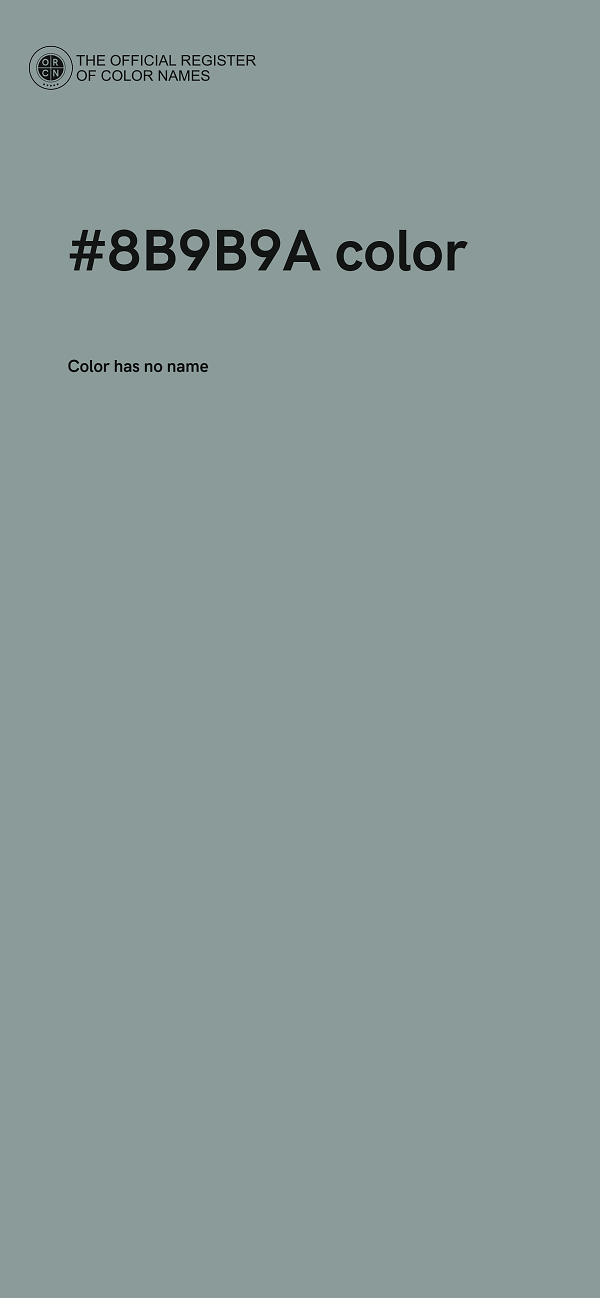 #8B9B9A color image