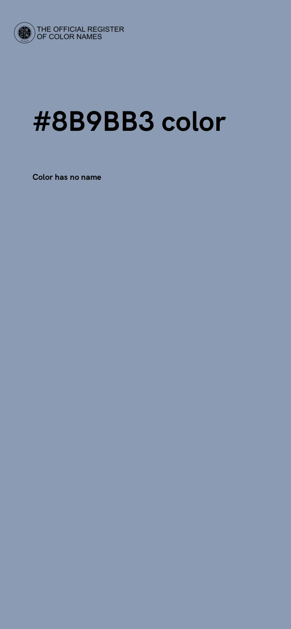 #8B9BB3 color image