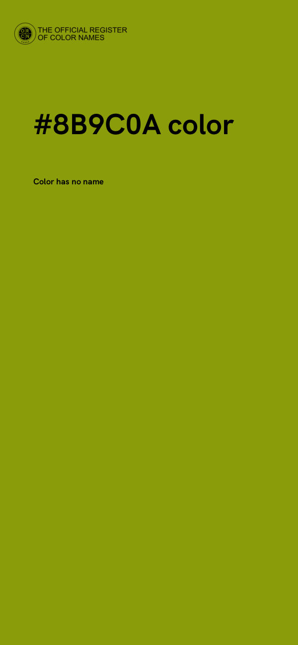 #8B9C0A color image