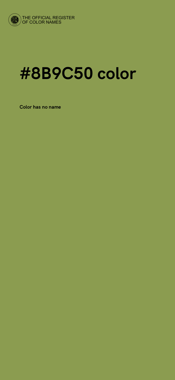 #8B9C50 color image