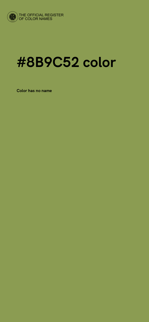 #8B9C52 color image
