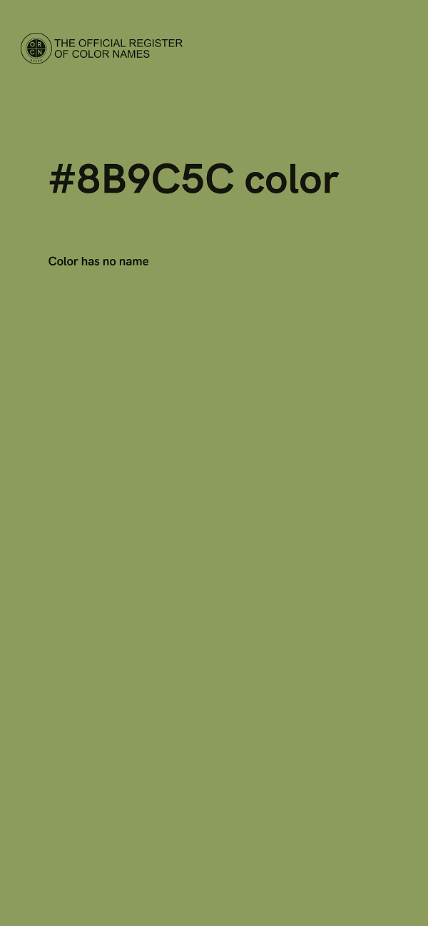 #8B9C5C color image