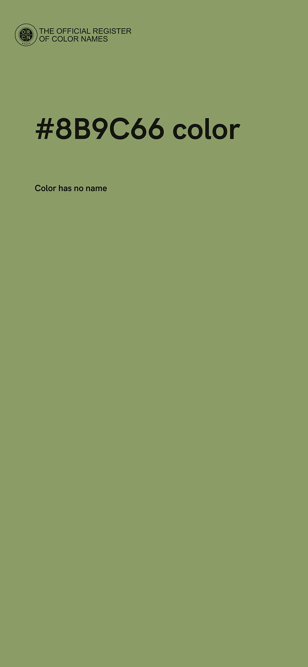 #8B9C66 color image