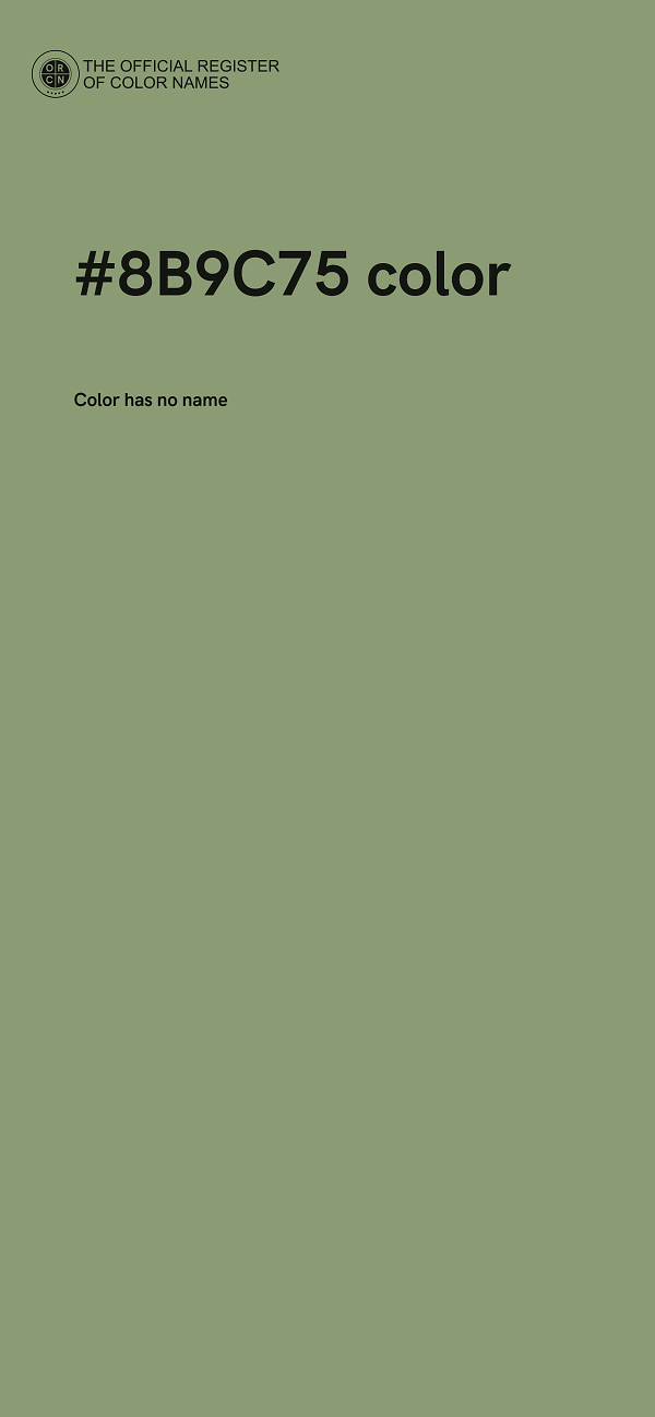 #8B9C75 color image