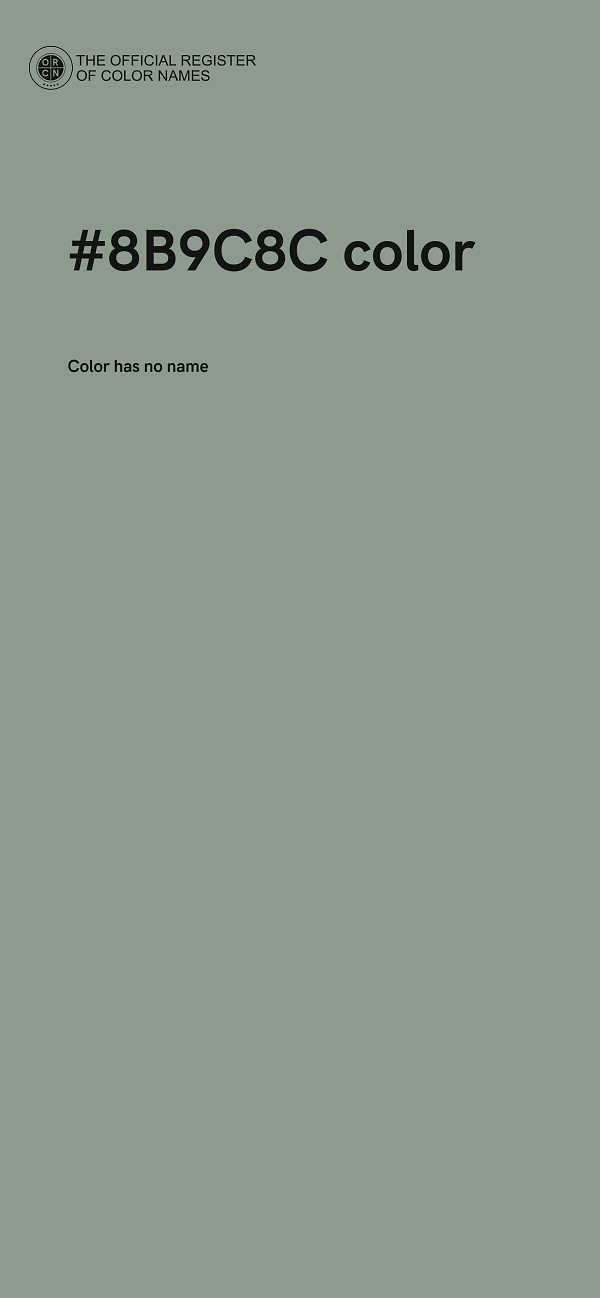 #8B9C8C color image