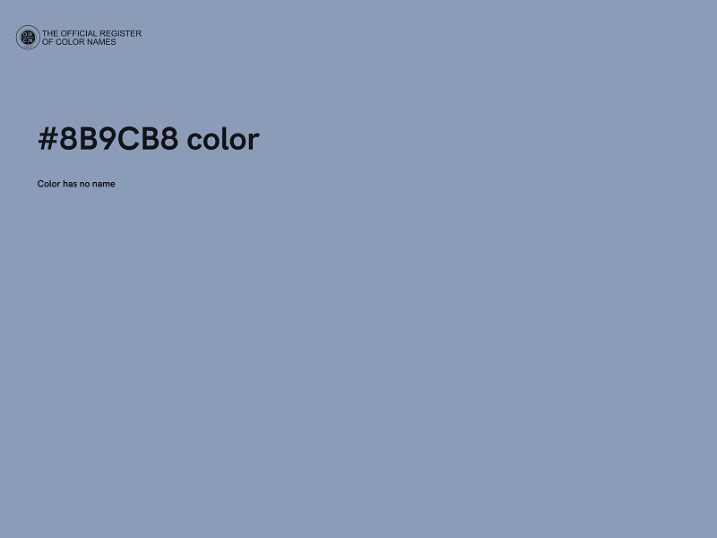 #8B9CB8 color image