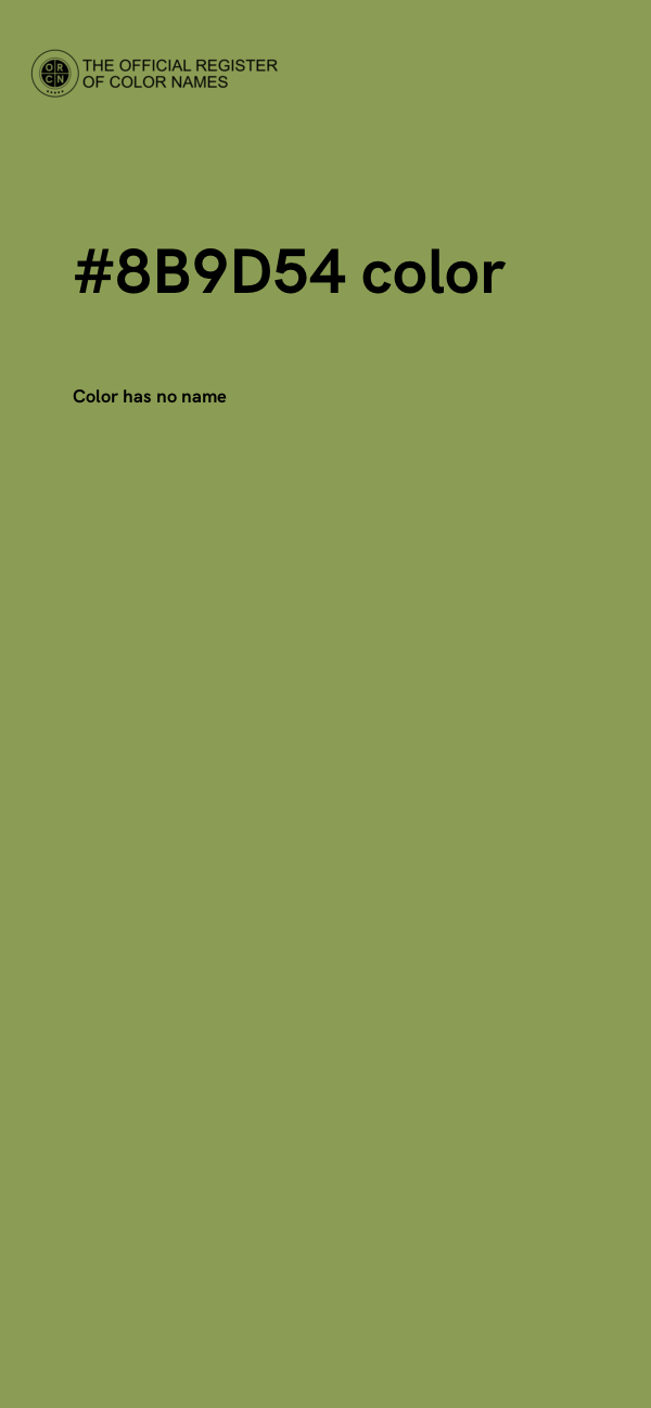 #8B9D54 color image