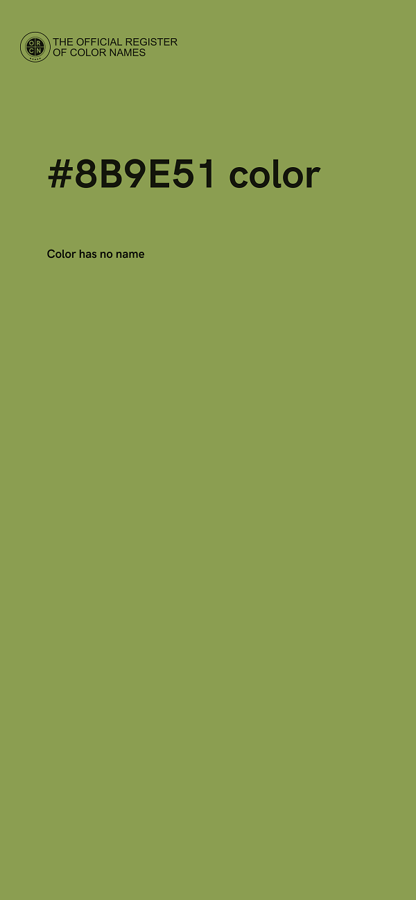 #8B9E51 color image