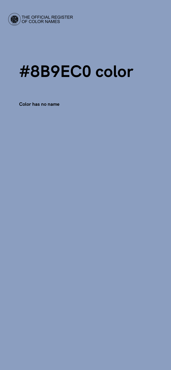 #8B9EC0 color image