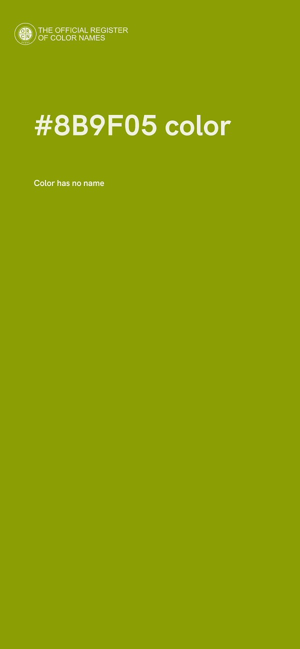 #8B9F05 color image
