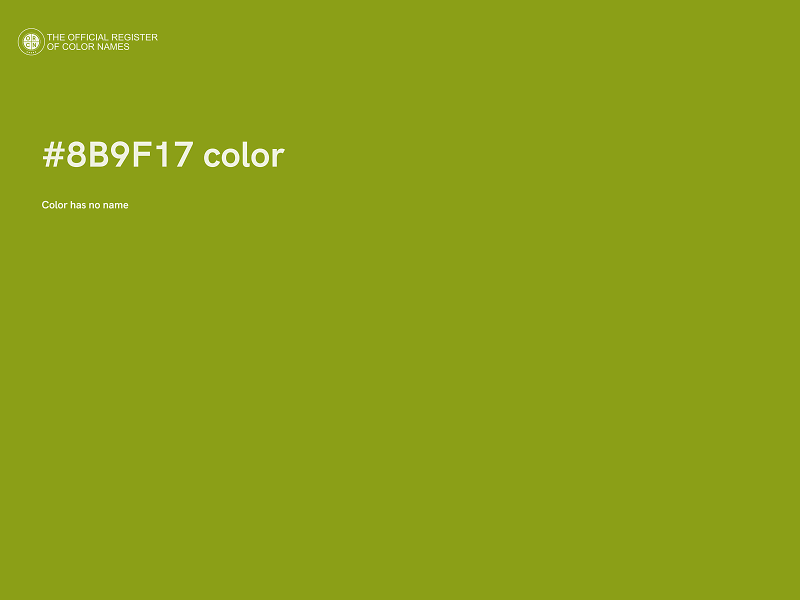 #8B9F17 color image