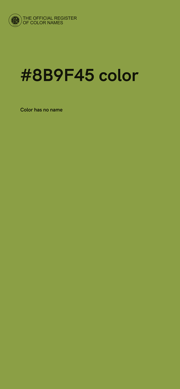 #8B9F45 color image