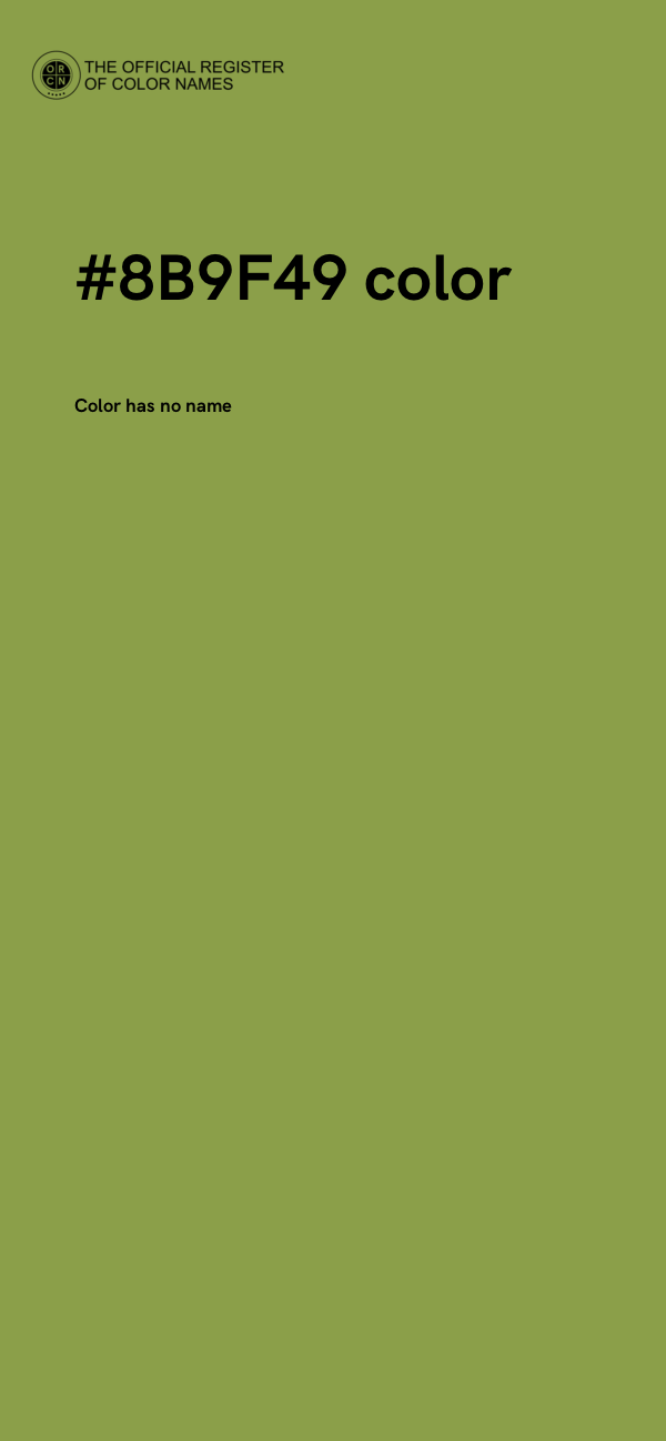 #8B9F49 color image