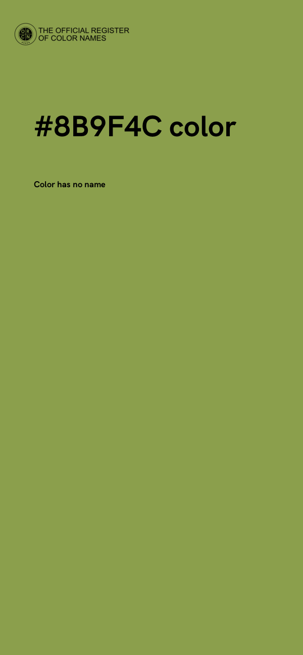 #8B9F4C color image