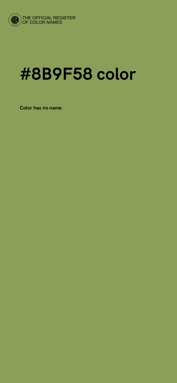 #8B9F58 color image