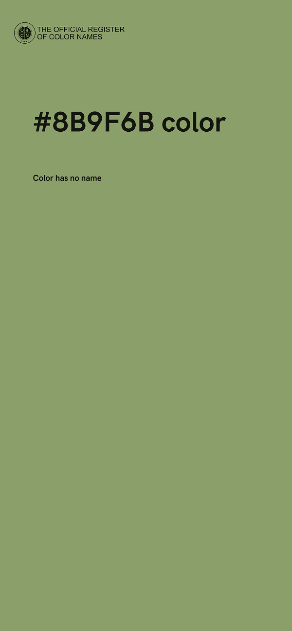 #8B9F6B color image