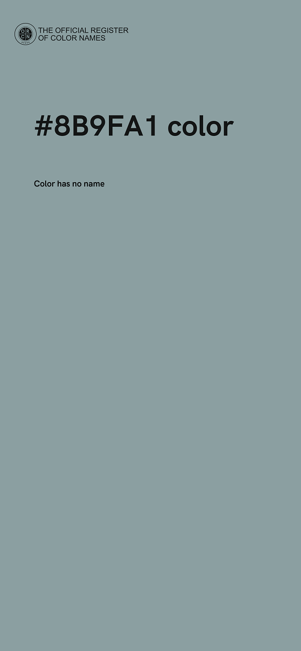 #8B9FA1 color image