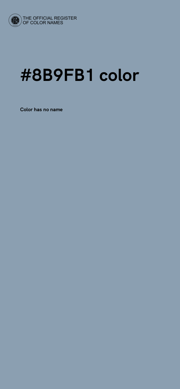 #8B9FB1 color image