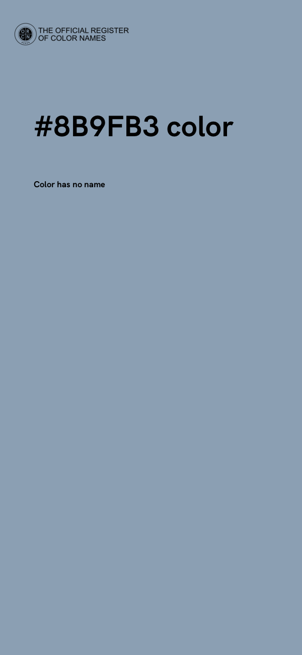 #8B9FB3 color image