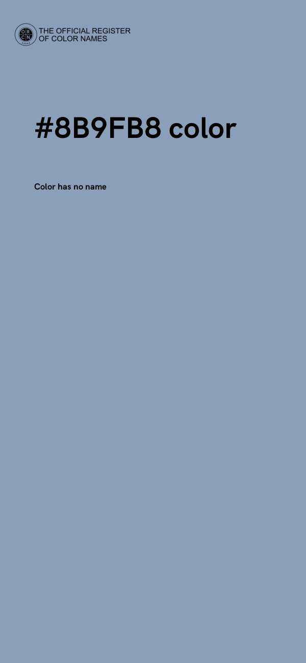 #8B9FB8 color image