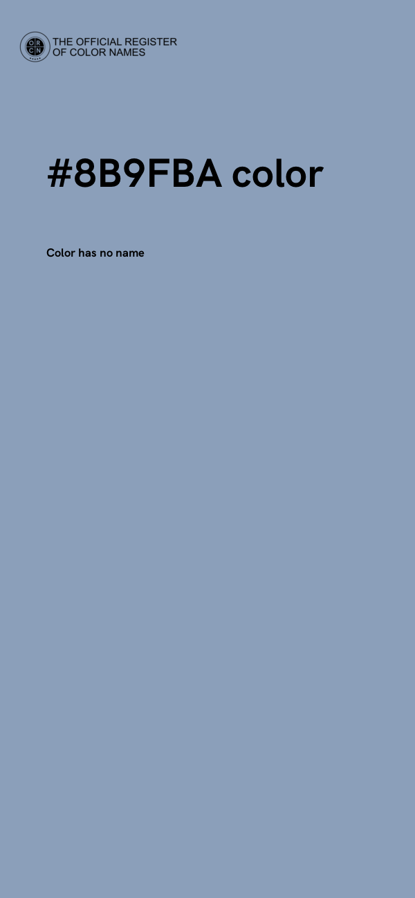 #8B9FBA color image