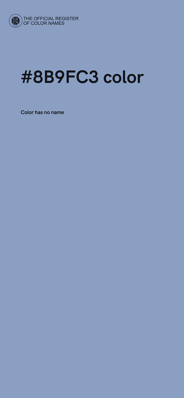#8B9FC3 color image