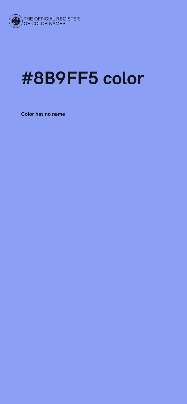 #8B9FF5 color image